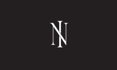  IN, NI , N , I, Abstract Letters Logo