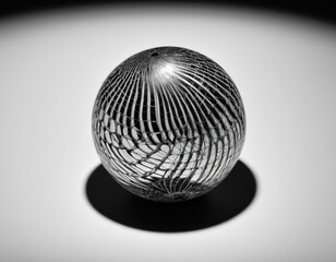Paper cut 3d realistic layered sphere