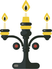Candelabrum, candlestick with candles