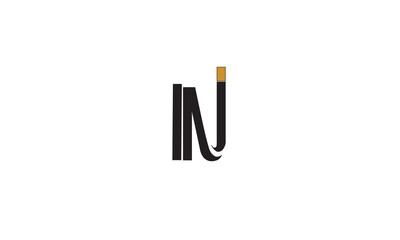  IN, NI , N , I, Abstract Letters Logo