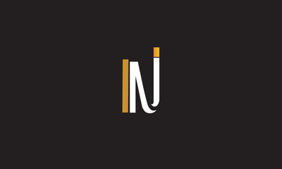  IN, NI , N , I, Abstract Letters Logo