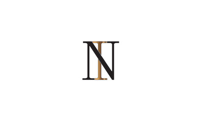  IN, NI , N , I, Abstract Letters Logo