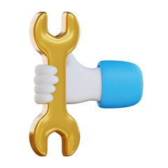 fast repair 3d icon illustration. customer and support 3d rendering