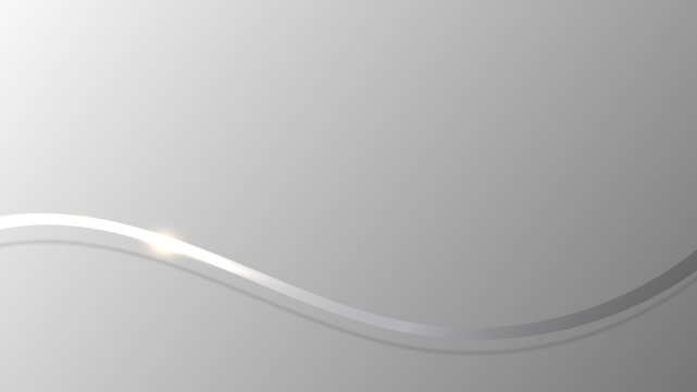 Abstract 3D luxury gray ribbon lines elements with glowing light effect on background.