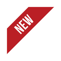 Red Corner New Ribbon Vector Design Template