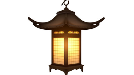 oil lamp lantern on transparent background