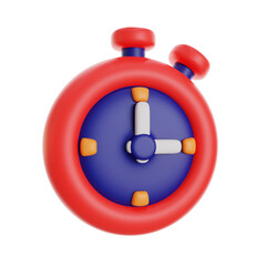 stopwatch 3d icon illustration. time menagement 3d rendering