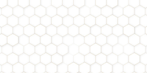 Abstract. Embossed Hexagon , honeycomb white Background. White abstract background with hexagons. Geometric backdrop 3D. Vector illustration with honeycomb in realistic style. White wall. 