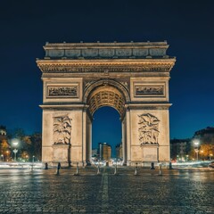 Fototapeta premium arc de triumph night view