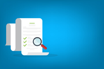 Document inspection or assessment evaluation on laptop computer, contract review, analysis, inspection of agreement contract, compliance verification.