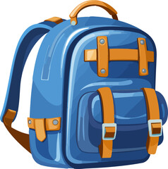 Fototapeta premium illustration of colorfull schoolbag 