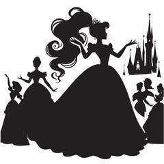 disney princess silhouette