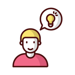Idea icon vector, stock illustration