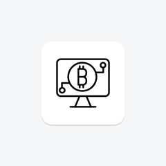 Virtual Currency icon, currency, gaming, game, digital line icon, editable vector icon, pixel perfect, illustrator ai file