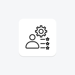 Skills icon, gaming, game, abilities, talents line icon, editable vector icon, pixel perfect, illustrator ai file