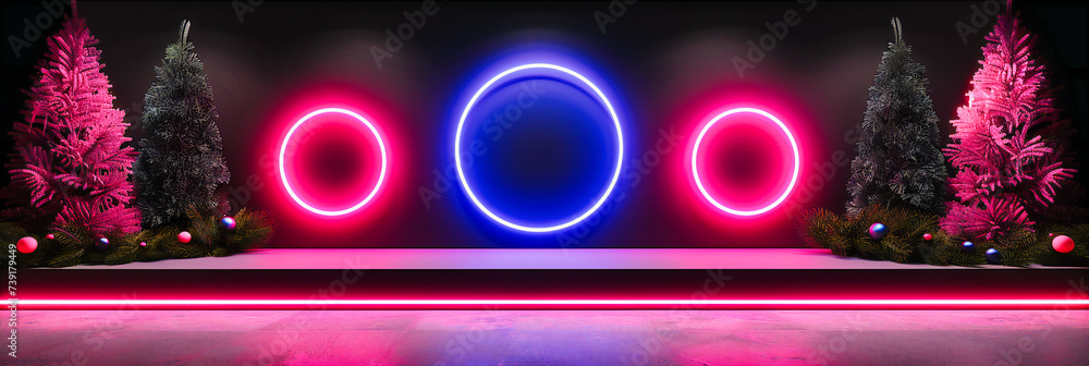 Poster neon glow in the void, an abstract expression of light and space, capturing the pulse of futuristic 