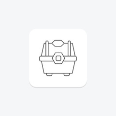 Loot Boxes icon, gaming, game, rewards, chance thinline icon, editable vector icon, pixel perfect, illustrator ai file
