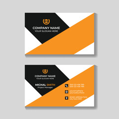 Corporate modern business card template design for business and personal use