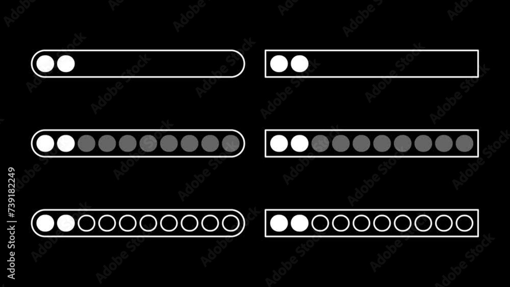 Poster loading bar status progress motion graphic with alpha channel. downloading sign icon animated on tra