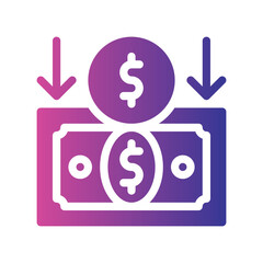 inflation flat gradient icon