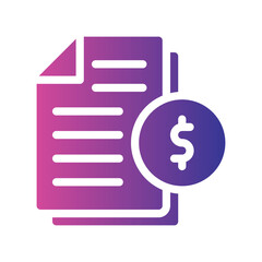 loan flat gradient icon