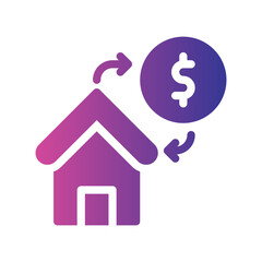 property flat gradient icon