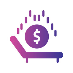 passive income flat gradient icon