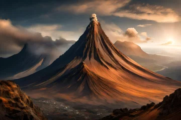Selbstklebende Fototapeten Natural mountain created by AI technology © Umar