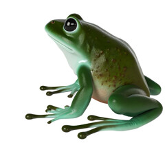 Frog in a realistic ,wildlife,Animal,nature,clipart,png format, illustration,isolated on a transparent background.