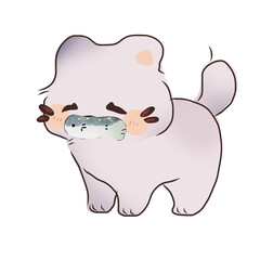 Obraz premium baby cat on cartoon book