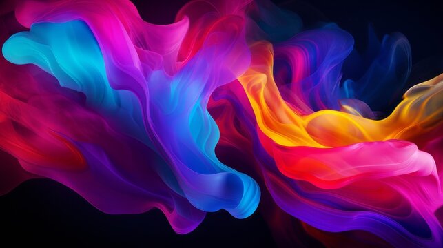 Neon Colors Swirling Flow
