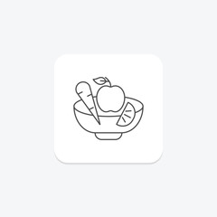 Healthy Recipes icon, recipes, cooking, food, nutrition thinline icon, editable vector icon, pixel perfect, illustrator ai file