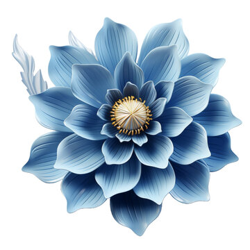 cargo container on tranblue lotus on transparent background, Png format.sparent background, Png format.