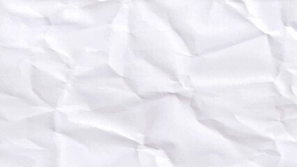 White crumpled paper texture background.