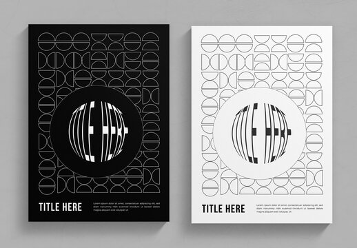 Modern Poster Design Layout With Geometric Shapes