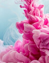 Naklejka premium Color drop in water. Colorful ink in water. Abstract background