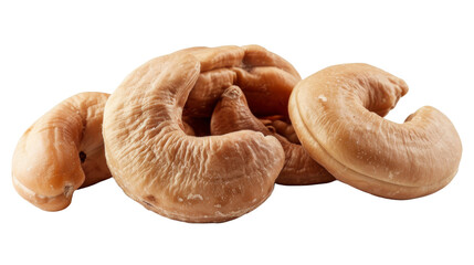 Fototapeta premium Delicious cashew nuts on transparent background, Png format.