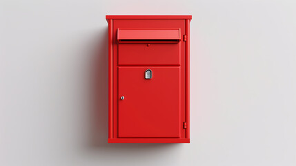 Red Mail Box Isolated