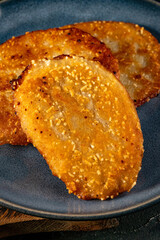 Crispy potato pancakes.