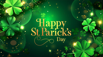 St patrick day background. Generative Ai.