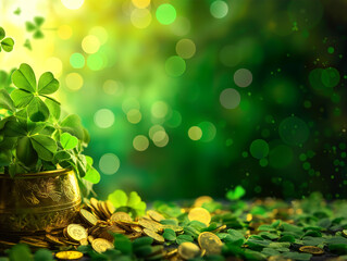 St patrick day background. Generative Ai.