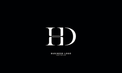 HD, DH, H, D, Abstract Letters Logo Monogram