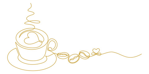 cup of coffee with beans