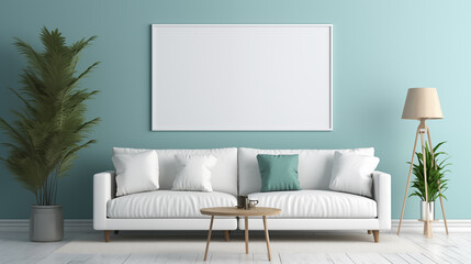 interior of a room with a chair, Modern Living room, modern scandinavian living room