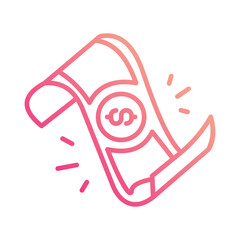 Money icon vector, stock illustration