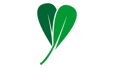 simple green leaf icon vector