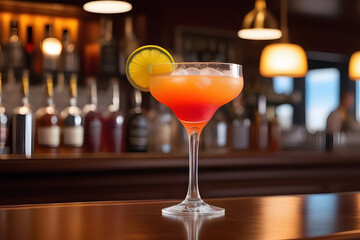 Close Up of Drink on Bar