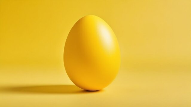 yellow easter egg on a yellow background