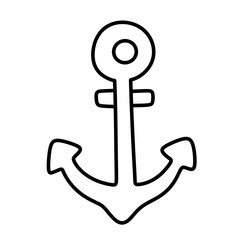 Anchor line icon.