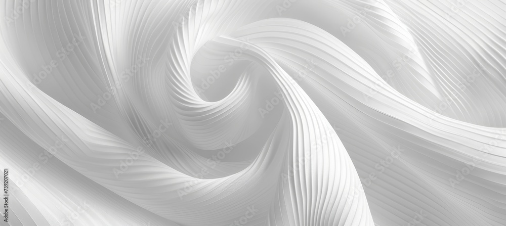 Poster Detailed macro close up of white cloth fiber with intricate fabric microstructure pattern captured.